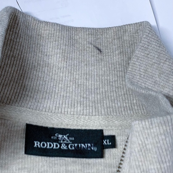 Rodd & Gunn Alton Ave Quarter Zip Sweater in Ice Grey Marle - Picture 9 of 14